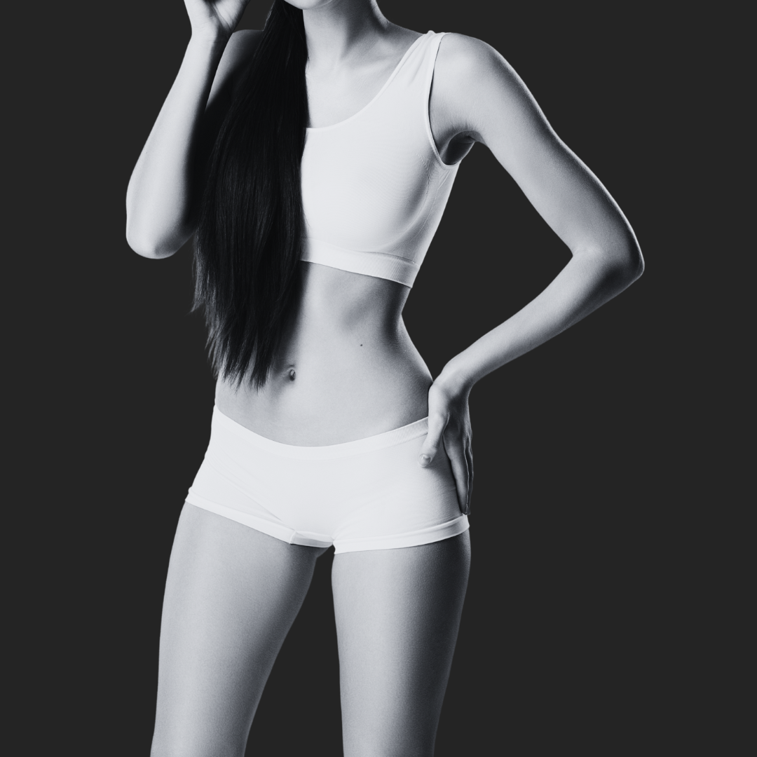 モデル体型の女性の身体