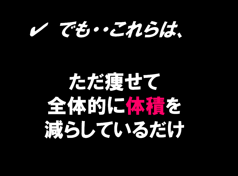 シセトレ以外のダイエットやボディメイクは、ただ痩せて体積を減らしているだけ　シェイプス　Shapes ボディメイクジム